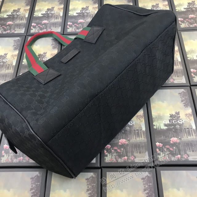 Gucci包 古馳2020新款 火爆款布配皮專櫃同款旅行袋 Gucci手提包 153240克色  gdj1047